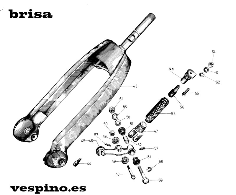 Vespino. Horquilla Brisa